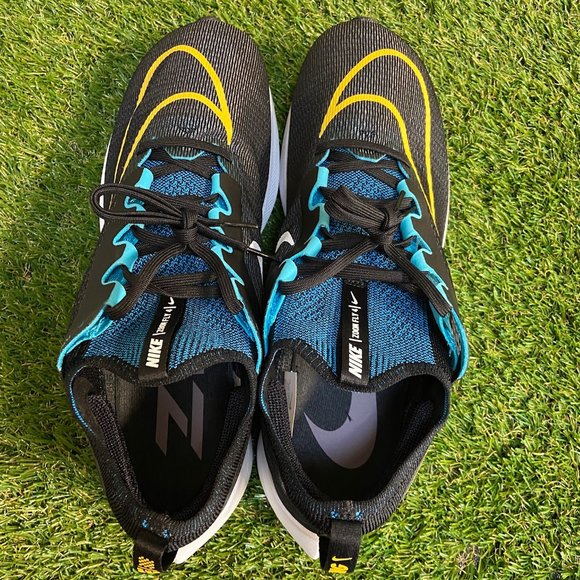 Nike Men\'s Zoom Fly 4 Running Shoes Size 12 Black Blue White CT2392-003 NEW